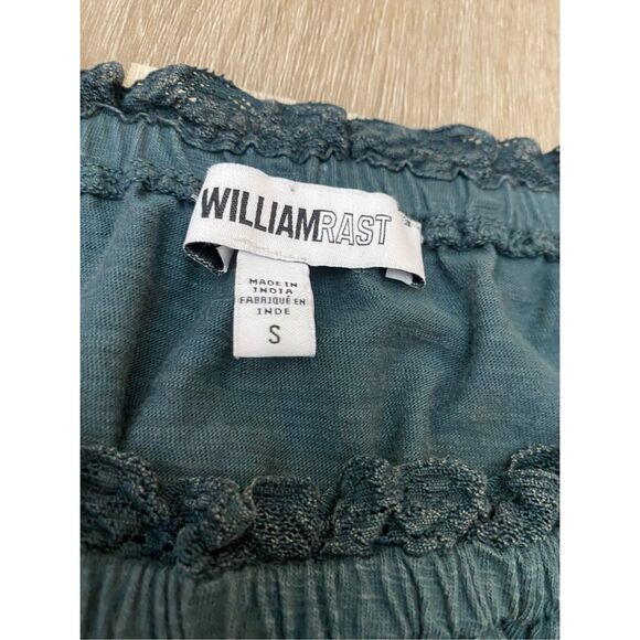 William Rast Green Off-the-Shoulders Lace Tye Blouse, Size Small, MSRP $90 - Picture 4 of 11